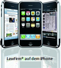 kanzleirechner.de GmbH: LawFirm® online auf dem Apple iPhone nutzen... ortsunabhängig, mobil, jederzeit